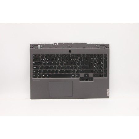 Lenovo 5CB0Y99339 Palmrest Top Case con tastiera, Portoghese, Retroilluminazione RGB, Senza lettore di impronte digitali