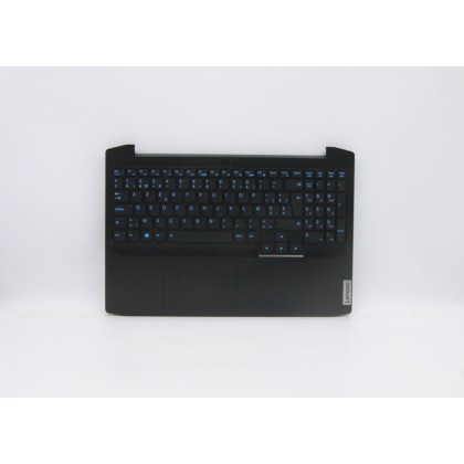 Lenovo 5CB0Y99499 Palmrest Top Case con tastiera, Belga, Nero onice, Retroilluminazione, UK