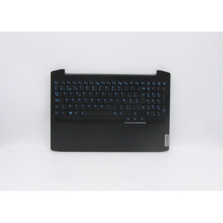 Lenovo 5CB0Y99499 Palmrest Top Case con tastiera, Belga, Nero onice, Retroilluminazione, UK