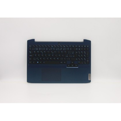Lenovo 5CB0Z20920 Palmrest Top Case con tastiera, Ceco, Blu camaleonte, Retroilluminazione, UK