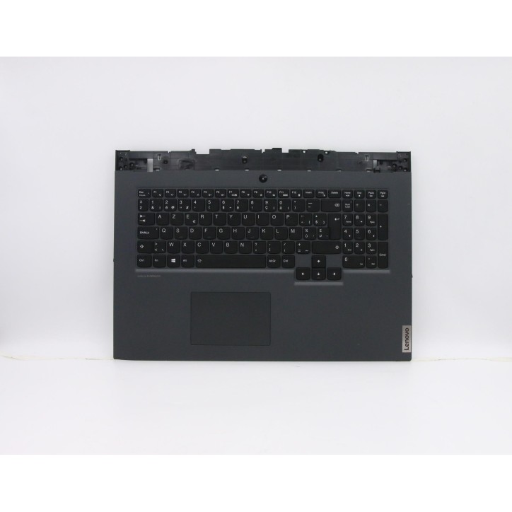 Lenovo 5CB0Z21103 Palmrest Top Case con tastiera, Belga, Retroilluminazione, Senza lettore di impronte digitali, UK