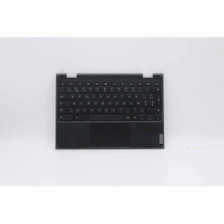 Lenovo 5CB0Z21475 Palmrest Top Case con tastiera, Belga, Senza retroilluminazione, UK