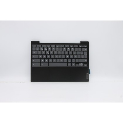 Lenovo 5CB0Z26750 Palmrest Top Case con tastiera, Belga, Nero onice, Senza retroilluminazione, UK