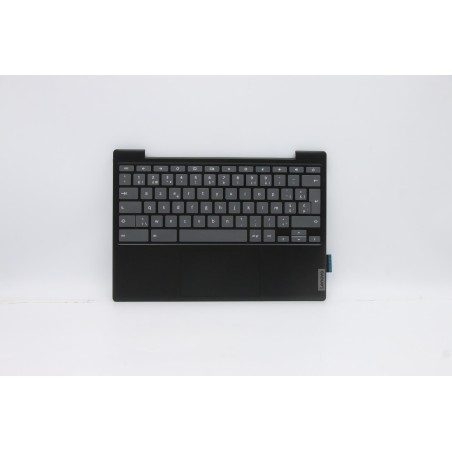 Lenovo 5CB0Z26750 Palmrest Top Case con tastiera, Belga, Nero onice, Senza retroilluminazione, UK