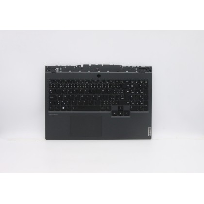 Lenovo 5CB0Z26889 Palmrest Top Case con tastiera, Ceco, Retroilluminazione RGB, Senza lettore di impronte digitali, UK