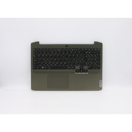 Lenovo 5CB0Z26928 Palmrest Top Case con tastiera, Ungherese, Verde scuro, Retroilluminazione