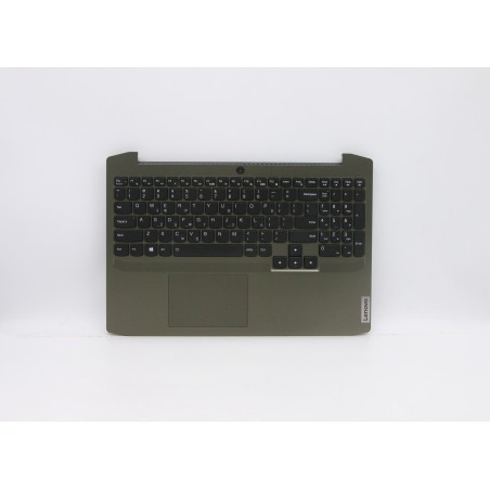 Lenovo 5CB0Z26930 Palmrest Top Case con tastiera, Greco, Verde scuro, Retroilluminazione