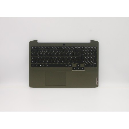 Lenovo 5CB0Z26931 Palmrest Top Case con tastiera, Tedesco, Verde scuro, Retroilluminazione