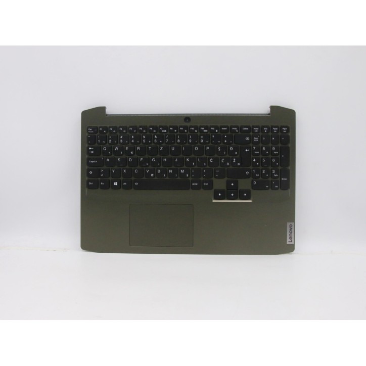 Lenovo 5CB0Z26936 Palmrest Top Case con tastiera, Sloveno, Verde scuro, Retroilluminazione