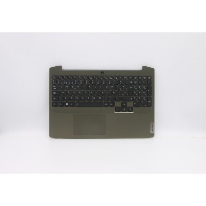 Lenovo 5CB0Z26937 Palmrest Top Case con tastiera, Spagnolo, Verde scuro, Retroilluminazione