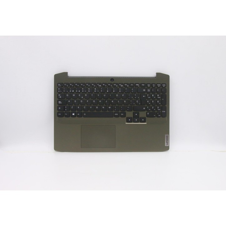 Lenovo 5CB0Z26937 Palmrest Top Case con tastiera, Spagnolo, Verde scuro, Retroilluminazione