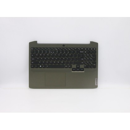 Lenovo 5CB0Z26943 Palmrest Top Case con tastiera, Inglese (Stati Uniti/Europa), Verde scuro