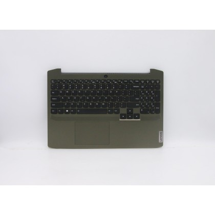 Lenovo 5CB0Z26944 Palmrest Top Case con tastiera, Inglese (Stati Uniti), Verde scuro, Retroilluminazione