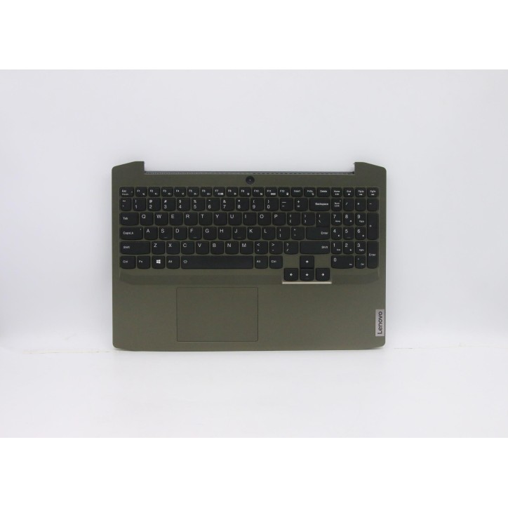 Lenovo 5CB0Z26944 Palmrest Top Case con tastiera, Inglese (Stati Uniti), Verde scuro, Retroilluminazione