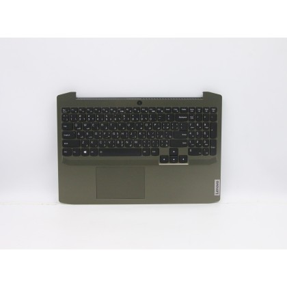 Lenovo 5CB0Z27660 Palmrest Top Case con tastiera, Arabo, verde scuro, Retroilluminazione, US