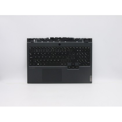 Lenovo 5CB0Z27668 Palmrest Top Case con tastiera, Ceco, Retroilluminazione, Senza lettore di impronte digitali, UK