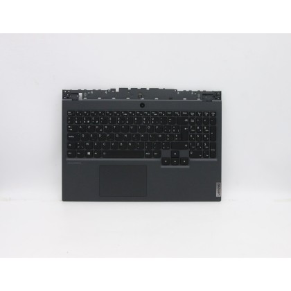Lenovo 5CB0Z27696 Palmrest Top Case con tastiera, Belga, Retroilluminazione RGB, Senza lettore di impronte digitali, UK