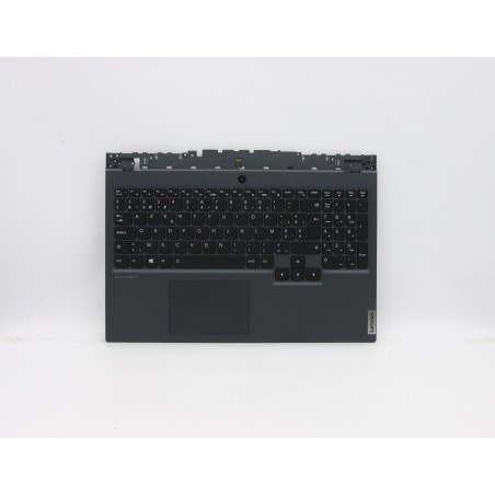 Lenovo 5CB0Z27696 Palmrest Top Case con tastiera, Belga, Retroilluminazione RGB, Senza lettore di impronte digitali, UK