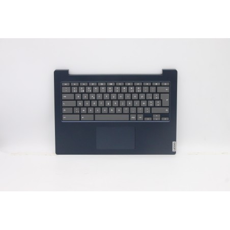 Lenovo 5CB0Z27780 Palmrest Top Case con tastiera, Belga, blu scuro, Senza retroilluminazione, UK