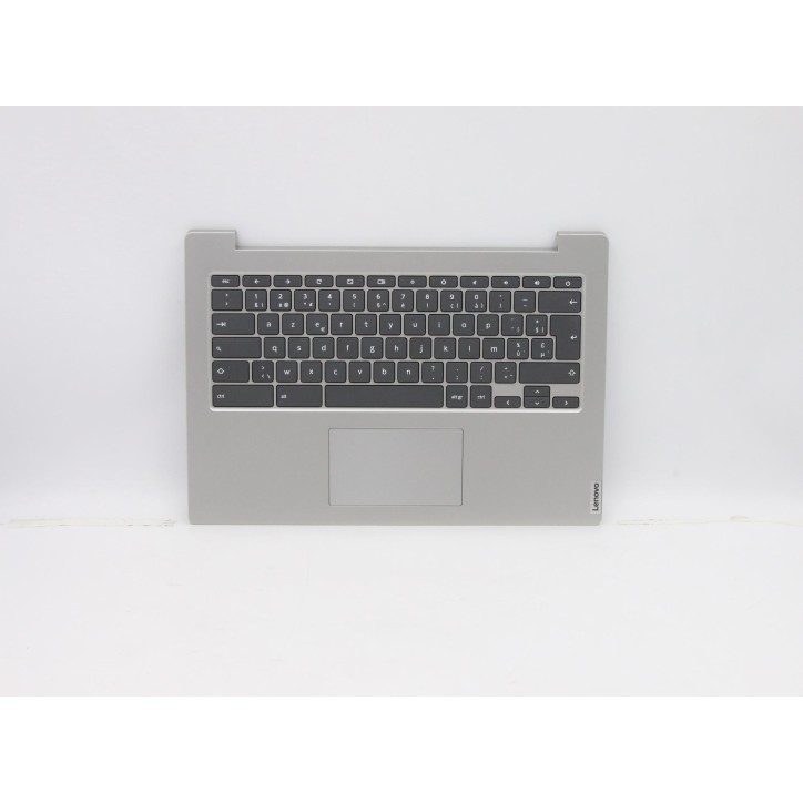Lenovo 5CB0Z27781 Palmrest Top Case con tastiera, Belga, Grigio platino, Senza retroilluminazione, UK