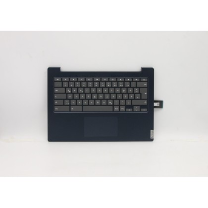 Lenovo 5CB0Z27802 Palmrest Top Case con tastiera, Tedesco, Blu scuro, Senza_retroilluminazione