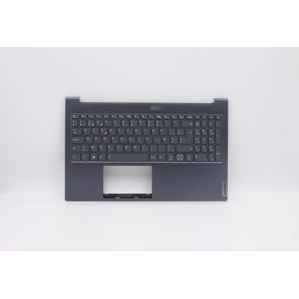 Lenovo 5CB0Z28175 Palmrest Top Case con tastiera, Belga, grigio, Retroilluminazione, UK