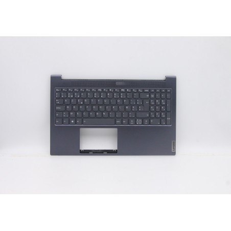 Lenovo 5CB0Z28175 Palmrest Top Case con tastiera, Belga, grigio, Retroilluminazione, UK