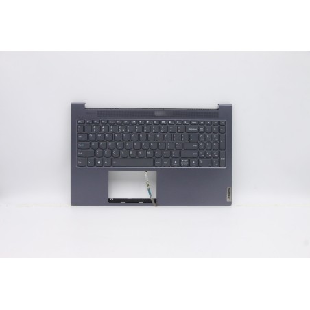 Lenovo 5CB0Z28180 Palmrest Top Case con tastiera, Inglese (Stati Uniti/Europa), Grigio, Retroilluminazione