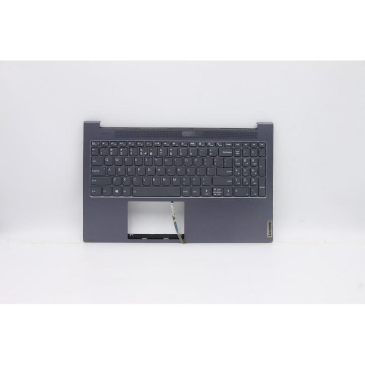 Lenovo 5CB0Z28180 Palmrest Top Case con tastiera, Inglese (Stati Uniti/Europa), Grigio, Retroilluminazione