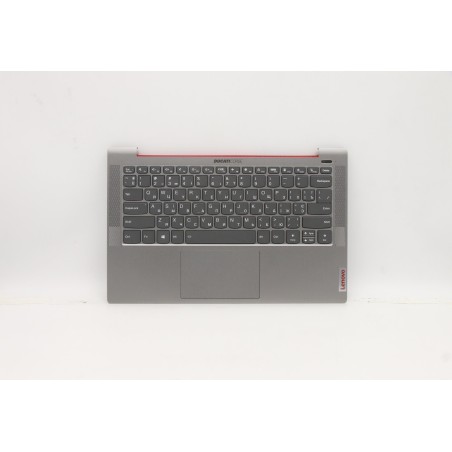Lenovo 5CB0Z28338 Palmrest Top Case con tastiera, Ucraino, Retroilluminazione, Lettore di impronte digitali