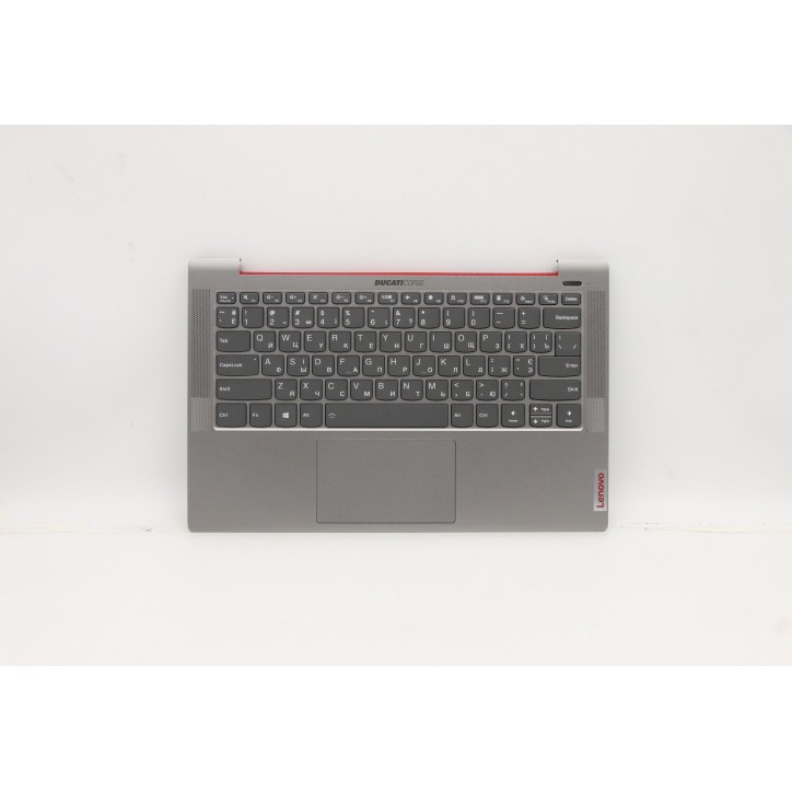 Lenovo 5CB0Z28338 Palmrest Top Case con tastiera, Ucraino, Retroilluminazione, Lettore di impronte digitali