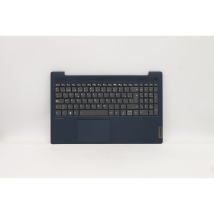 Lenovo 5CB0Z31241 Palmrest Top Case con tastiera, Spagnolo, blu scuro, Retroilluminazione, Senza lettore di impronte digitali
