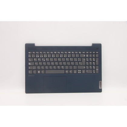 Lenovo 5CB0Z31247 Palmrest Top Case con tastiera, Spagnolo, blu scuro, Senza_retroilluminazione, Lettore di impronte digitali