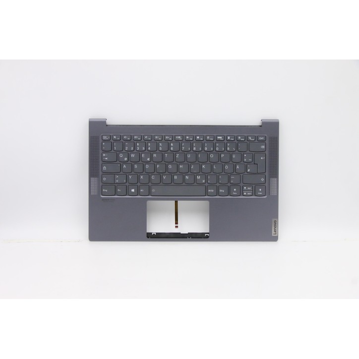 Lenovo 5CB0Z32107 Palmrest Top Case con tastiera, Tedesco, Grigio, Retroilluminazione