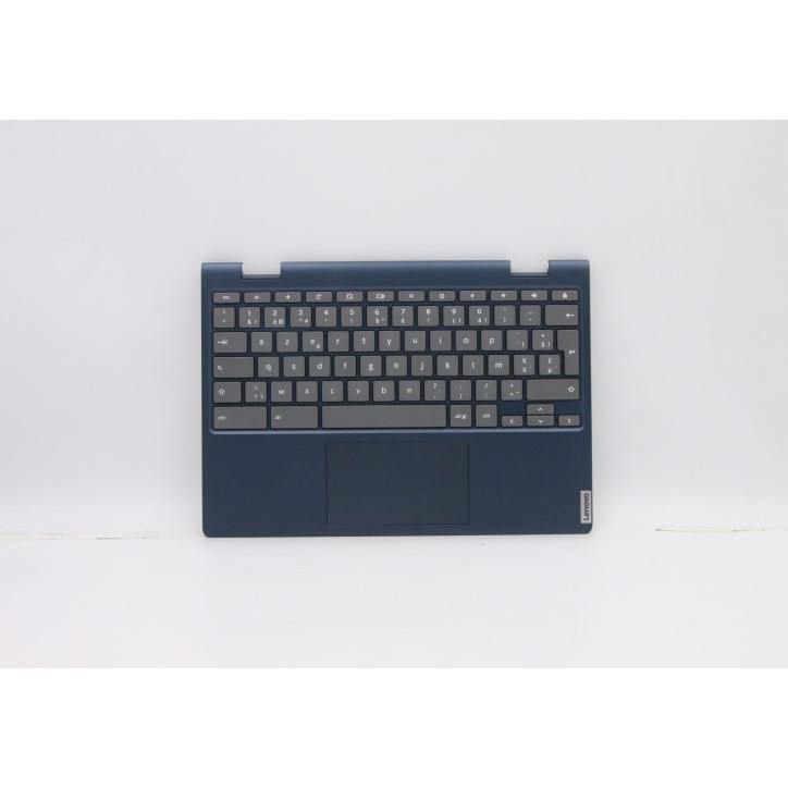 Lenovo 5CB0Z32202 Palmrest Top Case con tastiera, Belga, blu scuro, Senza retroilluminazione, UK