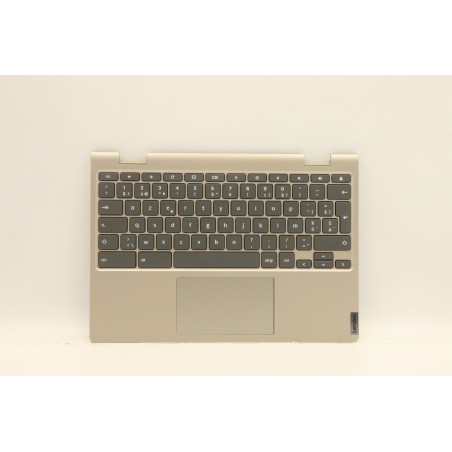 Lenovo 5CB0Z32203 Palmrest Top Case con tastiera, Belga, Mandorla, Senza retroilluminazione, UK