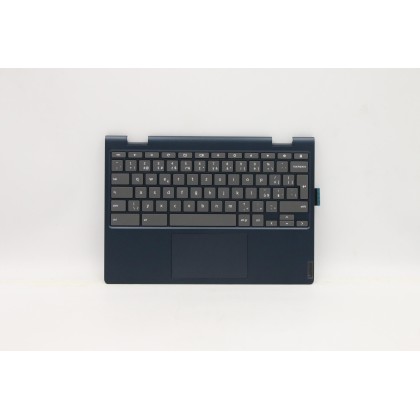 Lenovo 5CB0Z32204 Palmrest Top Case con tastiera, Ceco/Slovacco, blu scuro, UK