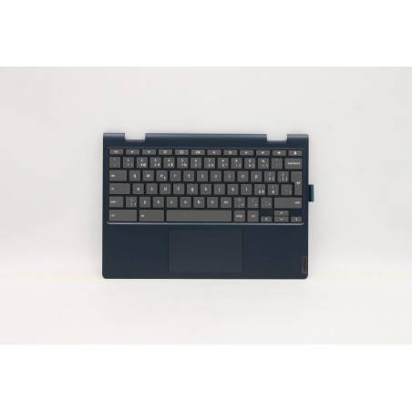 Lenovo 5CB0Z32204 Palmrest Top Case con tastiera, Ceco/Slovacco, blu scuro, UK