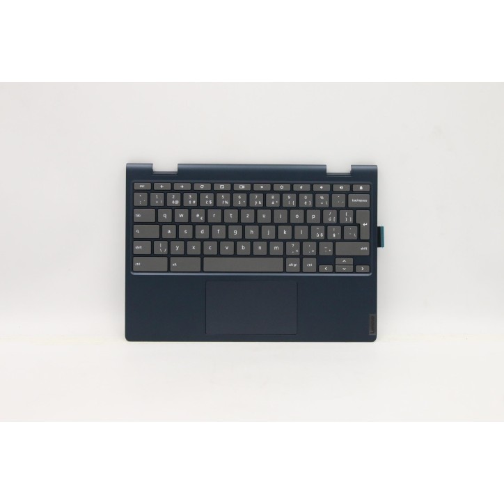 Lenovo 5CB0Z32204 Palmrest Top Case con tastiera, Ceco/Slovacco, blu scuro, UK