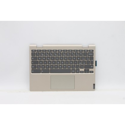 Lenovo 5CB0Z32205 Palmrest Top Case con tastiera, Ceco, Mandorla, Senza retroilluminazione, UK