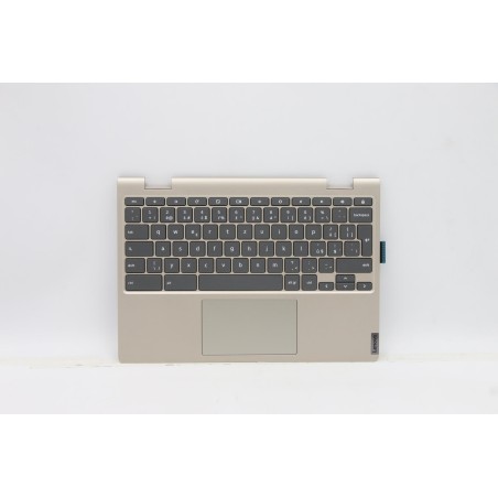 Lenovo 5CB0Z32205 Palmrest Top Case con tastiera, Ceco, Mandorla, Senza retroilluminazione, UK