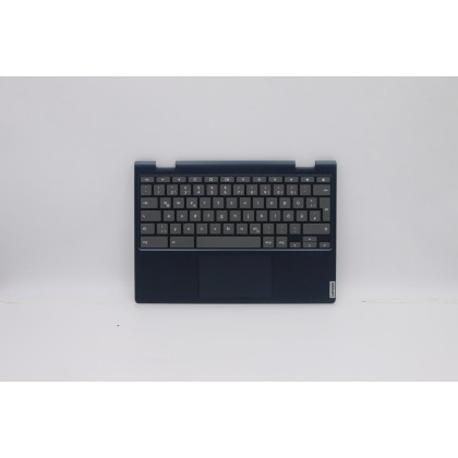 Lenovo 5CB0Z32214 Palmrest Top Case con tastiera, Tedesco, Blu scuro, Senza_retroilluminazione