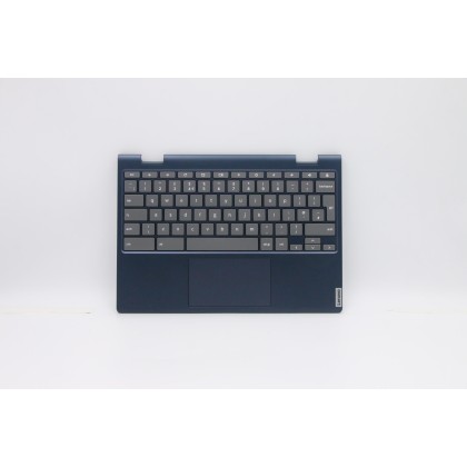 Lenovo 5CB0Z32907 Palmrest Top Case con tastiera, Inglese Regno Unito, Blu scuro, Senza_retroilluminazione
