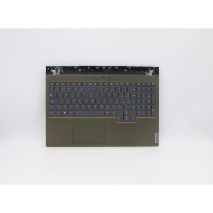 Lenovo 5CB0Z32939 Palmrest Top Case con tastiera, Ceco, Retroilluminazione, UK