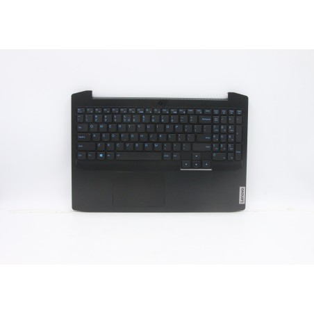 Lenovo 5CB0Z33233 Palmrest Top Case con tastiera, Inglese (Stati Uniti/Europa), Nero onice, Retroilluminazione