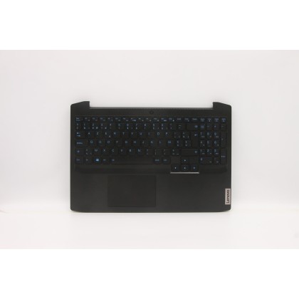 Lenovo 5CB0Z33238 Palmrest Top Case con tastiera, Belga, Nero onice, Retroilluminazione, UK