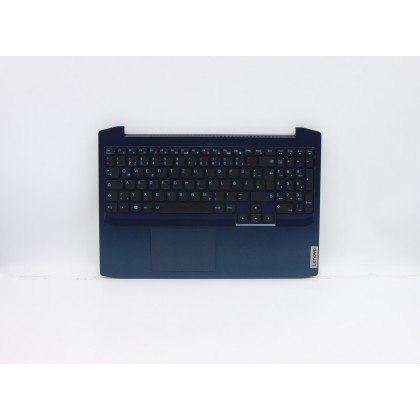 Lenovo 5CB0Z37644 Palmrest Top Case con tastiera, Tedesco, Blu camaleonte, Retroilluminazione