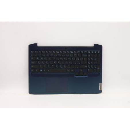 Lenovo 5CB0Z37662 Palmrest Top Case con tastiera, Arabo, Blu camaleonte, Retroilluminazione, US