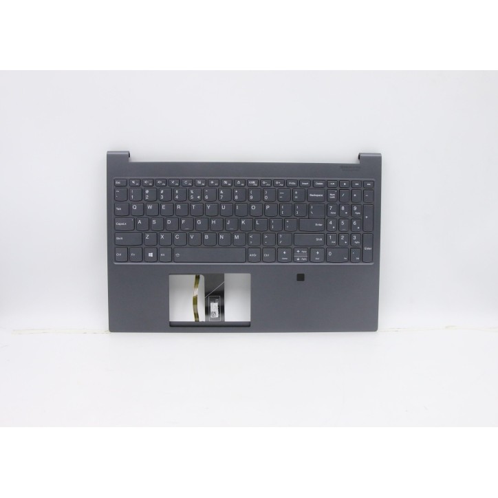 Lenovo 5CB0Z42399 Palmrest Top Case con tastiera, Inglese (Stati Uniti/Europa), Grigio ardesia, Retroilluminazione