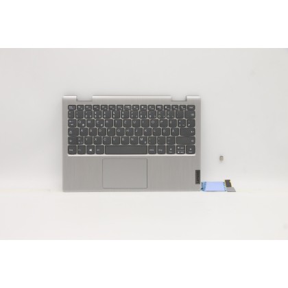 Lenovo 5CB0Z51632 Palmrest Top Case con tastiera, Tedesco, Grigio platino, Senza_retroilluminazione